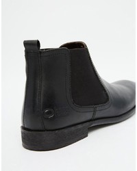 schwarze Chelsea Boots aus Leder von Base London