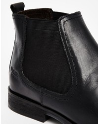 schwarze Chelsea Boots aus Leder von Base London