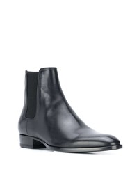 schwarze Chelsea Boots aus Leder von Saint Laurent