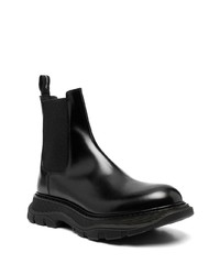 schwarze Chelsea Boots aus Leder von Alexander McQueen