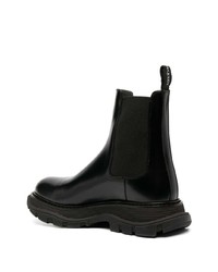 schwarze Chelsea Boots aus Leder von Alexander McQueen