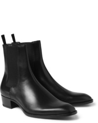 schwarze Chelsea Boots aus Leder von Saint Laurent