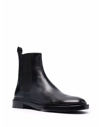 schwarze Chelsea Boots aus Leder von Jil Sander