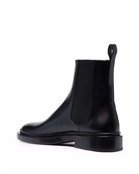 schwarze Chelsea Boots aus Leder von Jil Sander