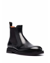 schwarze Chelsea Boots aus Leder von Santoni