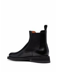 schwarze Chelsea Boots aus Leder von Santoni