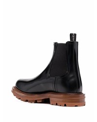 schwarze Chelsea Boots aus Leder von Alexander McQueen