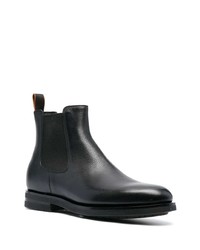 schwarze Chelsea Boots aus Leder von Santoni