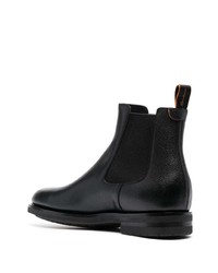 schwarze Chelsea Boots aus Leder von Santoni