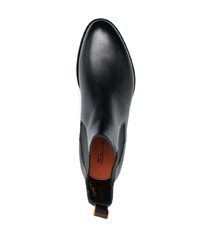 schwarze Chelsea Boots aus Leder von Santoni