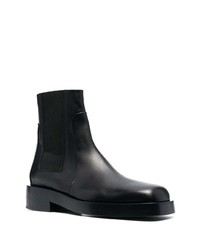 schwarze Chelsea Boots aus Leder von Jil Sander