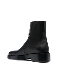 schwarze Chelsea Boots aus Leder von Jil Sander