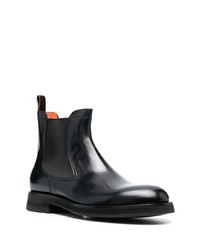 schwarze Chelsea Boots aus Leder von Santoni