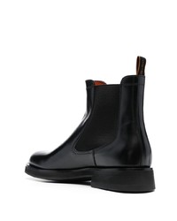 schwarze Chelsea Boots aus Leder von Santoni