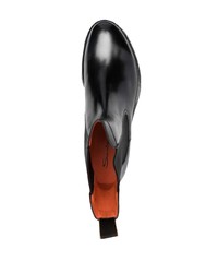 schwarze Chelsea Boots aus Leder von Santoni