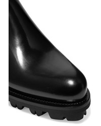 schwarze Chelsea Boots aus Leder von Prada
