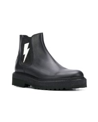 schwarze Chelsea Boots aus Leder von Neil Barrett