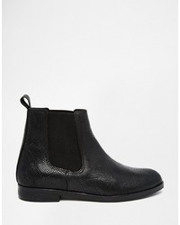 schwarze Chelsea Boots aus Leder von Bronx