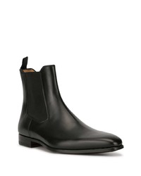 schwarze Chelsea Boots aus Leder von Magnanni