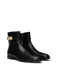 schwarze Chelsea Boots aus Leder von Dolce & Gabbana