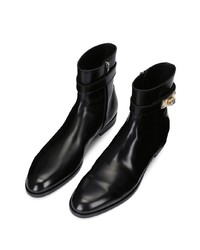 schwarze Chelsea Boots aus Leder von Dolce & Gabbana