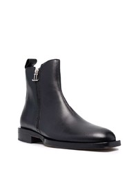 schwarze Chelsea Boots aus Leder von Leandro Lopes