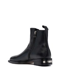 schwarze Chelsea Boots aus Leder von Leandro Lopes