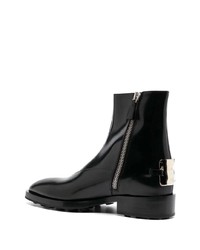 schwarze Chelsea Boots aus Leder von Jil Sander