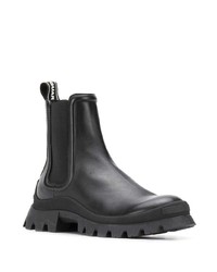 schwarze Chelsea Boots aus Leder von DSQUARED2