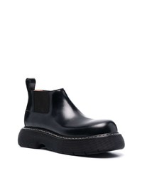 schwarze Chelsea Boots aus Leder von Bottega Veneta