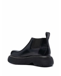 schwarze Chelsea Boots aus Leder von Bottega Veneta