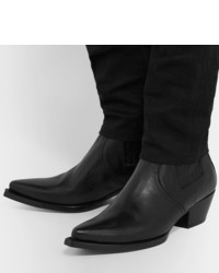 schwarze Chelsea Boots aus Leder von Saint Laurent