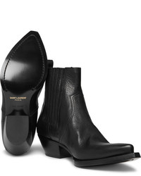 schwarze Chelsea Boots aus Leder von Saint Laurent