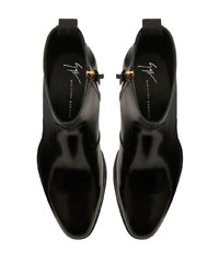 schwarze Chelsea Boots aus Leder von Giuseppe Zanotti