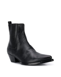 schwarze Chelsea Boots aus Leder von Saint Laurent