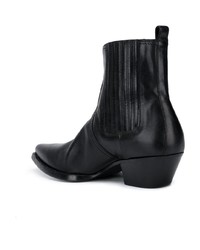 schwarze Chelsea Boots aus Leder von Saint Laurent