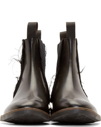 schwarze Chelsea Boots aus Leder