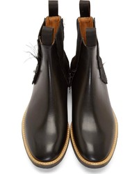 schwarze Chelsea Boots aus Leder