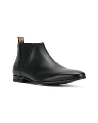 schwarze Chelsea Boots aus Leder von Paul Smith