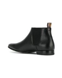 schwarze Chelsea Boots aus Leder von Paul Smith