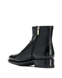 schwarze Chelsea Boots aus Leder von Santoni