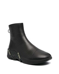 schwarze Chelsea Boots aus Leder von Raf Simons