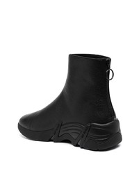 schwarze Chelsea Boots aus Leder von Raf Simons