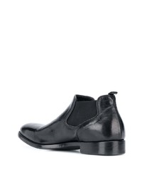 schwarze Chelsea Boots aus Leder von Alberto Fasciani