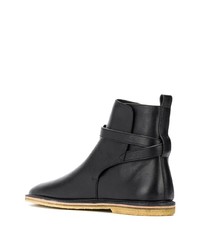 schwarze Chelsea Boots aus Leder von Saint Laurent