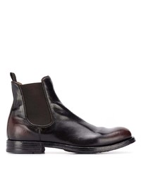 schwarze Chelsea Boots aus Leder von Officine Creative