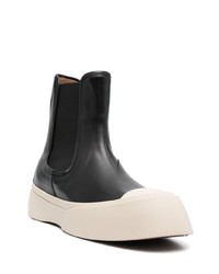 schwarze Chelsea Boots aus Leder von Marni