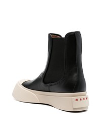 schwarze Chelsea Boots aus Leder von Marni