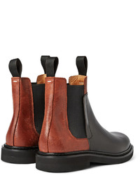 schwarze Chelsea Boots aus Leder von Maison Margiela