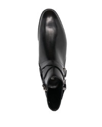 schwarze Chelsea Boots aus Leder von Roberto Cavalli